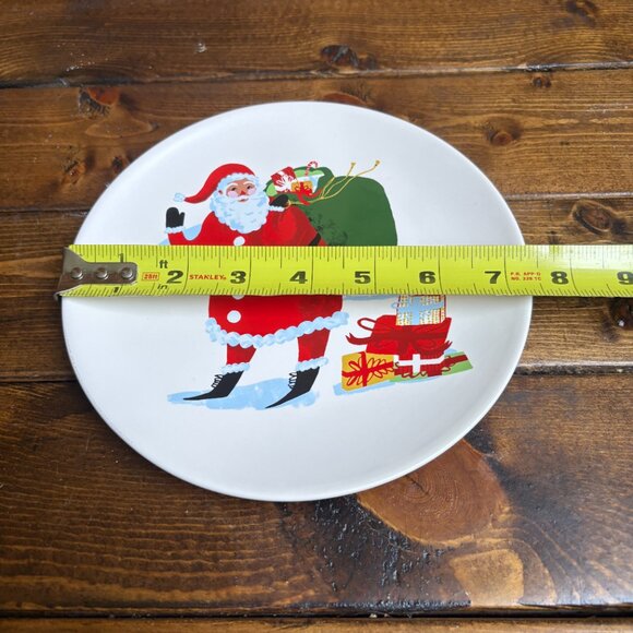 Threshold Santa Claus Christmas Plate – Holiday Stoneware Dish‎ - Picture 3 of 4